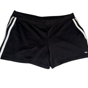 Athletic Works Ladies Black Shorts With White Stripes M